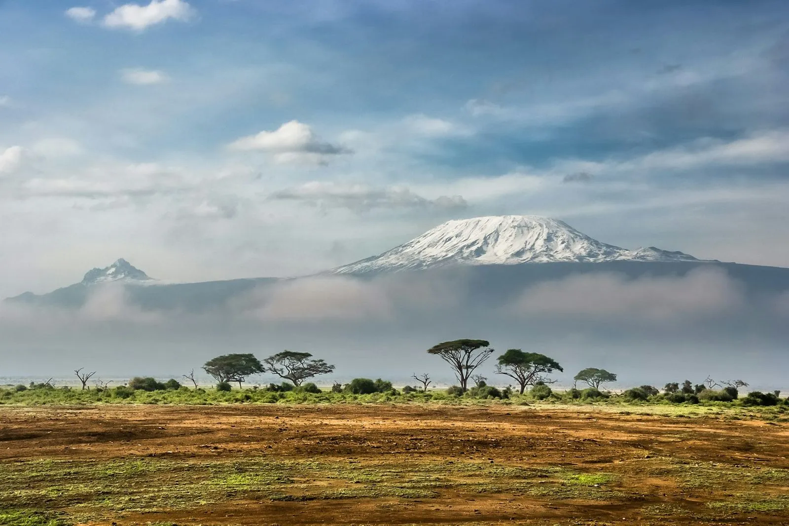 Mount Kilimanjaro rising above the savanna