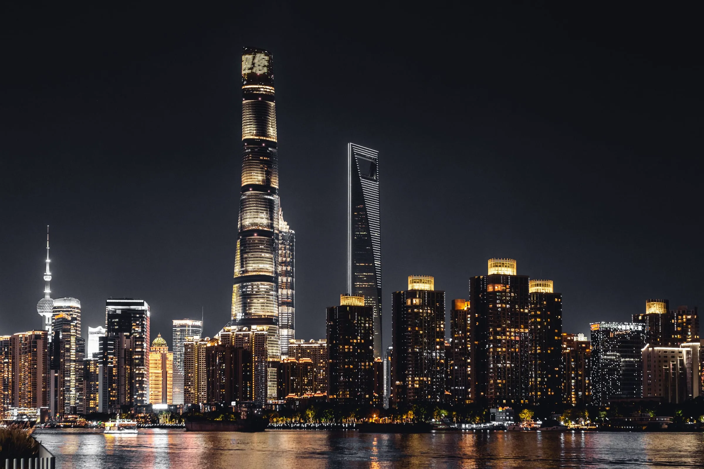 Shanghai skyline at night
